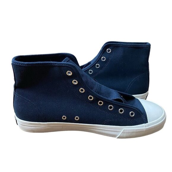 H&M Keith Haring Shoes Size 44 US 10.5 Navy Canvas High Top Sneakers - Picture 10 of 12